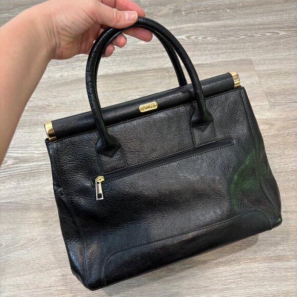 Vera Pelle Leather Hexagona Cowhide Handbag Made in Italy - Picture 3 of 12